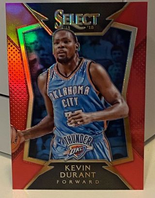 2014 - 15 Kevin Durant Panini Select Red Prizm 66/149 Sharp 70 Sp Rare 1 Wow