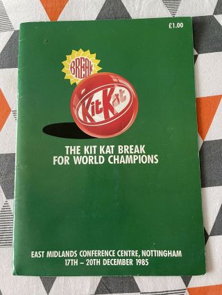 Kit Kat Snooker Championship Programme Signed By Multiple World Champions Rare