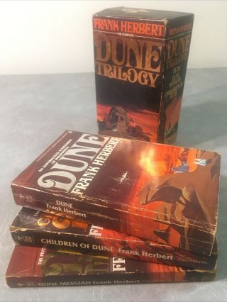 Frank Herbert Dune Trilogy Box Set Dune Messiah And Children Vintage Rare