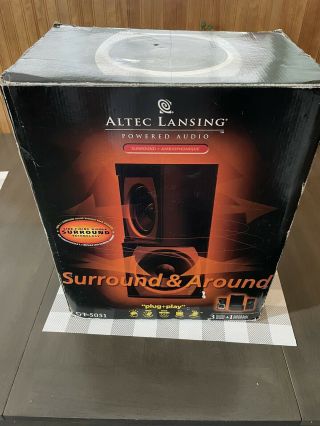 Rare Altec Lansing Gt5051 5.  1 Surround Sound Speaker System Gaming Theater Music