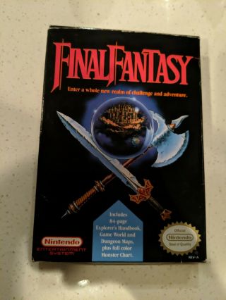 Final Fantasy I Nintendo Nes Box Only Authentic Square Enix Rpg Rare