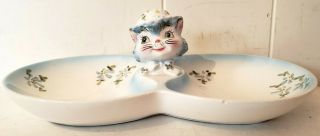 Lefton Esd Japan " Miss Priss " Cat Kitten Candy/snack Dish Mr8177 - Rare