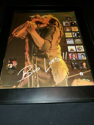 Bob Marley Songs Of Freedom Rare Promo Poster Ad Framed