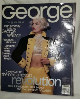 George,  Inaugural Issue 1,  Rare,  Cindy Crawford,  Kennedy,  Madonna,  Very Good