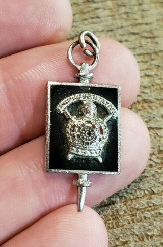 Rare Vintage Silver Tone Masonic Order Of Demolay Representative Key Medal Charm