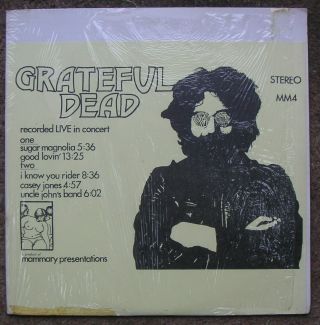 Grateful Dead Recorded Live In Concert Lp 1970 Tmoq Rare Boot Exc,