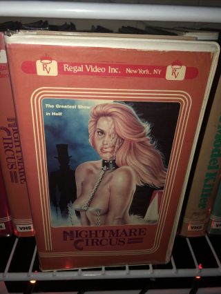 Nightmare Circus Vhs Regal Video Three On A Meathook Horror Clamshell Sov Rare