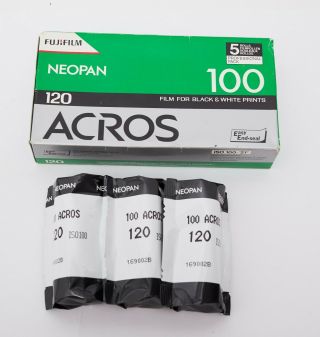 8x Fuji Neopan 100 Acros 120 Film Rare Black & White B&w Fujifilm Medium Format