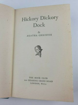 Hickory Dickory Dock by Agatha Christie (Hardcover Book 1956) 1st Edition Rare 3
