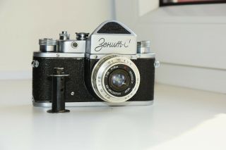 Rare Zenit - C Soviet Slr 35 Mm Film Camera Vintage Old W/s Lens " Industar - 50 " Exc