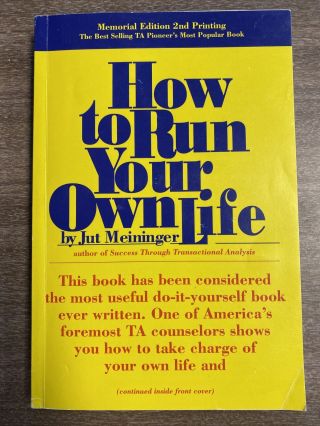 How To Run Your Own Life Jut Meininger (rare)