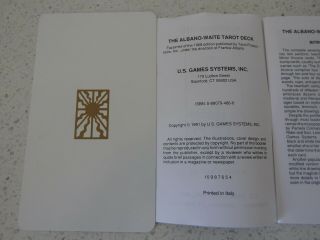 Vintage ALBANO WAITE TAROT 1991 Special Edition Cards Deck Kaplan Italy Rare 3
