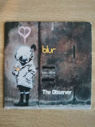 Banksy Blur Rare 5 Track Promo Cd Space Girl Bird Observer Lazarides Un Signed
