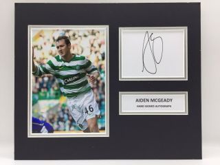 Rare Aiden Mcgeady Celtic Signed Photo Display,  Autograph Bhoys Glasgow
