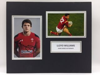 Rare Lloyd Williams Wales Rugby Union Signed Photo Display,  Autograph