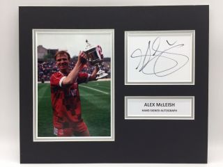 Rare Alex Mcleish Aberdeen Signed Photo Display,  Autograph Scotland