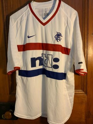 Rare,  Vintage Glasgow Rangers 2000/01 Away Shirt Nike Scotland Large Vgc