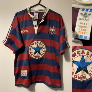 Newcastle United Adidas 1995 1996 Adidas Away Football Shirt Small S Rare Good