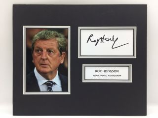 Rare Roy Hodgson Crystal Palace Signed Photo Display,  Autograph England
