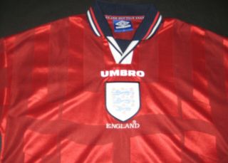 Rare England 1998 World Cup Football Shirt Adult L Red Away