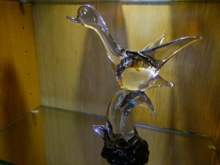Rare Stunning Large Murano Glass Duck Signed By Licio Zanetti