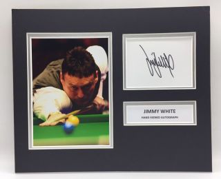 Rare Jimmy White Snooker Signed Photo Display,  Autograph World Champion