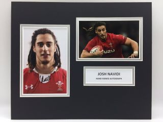 Rare Josh Navidi Wales Rugby Union Signed Photo Display,  Autograph