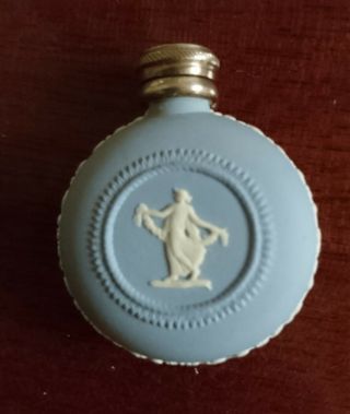 Rare Wedgwood Sterling Silver Jasperware Dancing Hours Perfume Scent Bottle