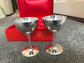 Rare 1976 Canadian Olympics Presentation Silver Plated Goblets.