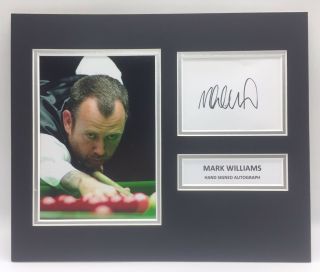 Rare Mark Williams Snooker Signed Photo Display,  Autograph World Champion