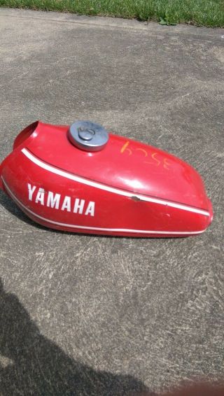 Yamaha Trial 125 175 Ty Red Fuel Tank Gas Petrol Nos Rare Oem Japan 011