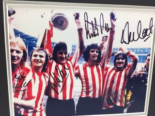RARE Sunderland 1973 FA Cup Final Multi Signed Photo Display,  AUTOGRAPH 2