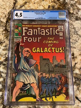 Fantastic Four 48 Cgc 4.  5 Rare White Pgs 1st Silver Surfer & Galactus Huge Key
