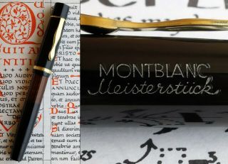 Montblanc 136 Celluloid & Bhr Fountain Pen 1938 - 1940.  14c F Flex Nib.  Rare