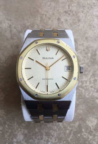 Bulova Royal Oak Automatic Vintage Swiss Men ' s Wristwatch Very Rare Two Tone 3