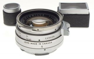 Steel Rim Summilux 1.  4/35mm rare fast Leica lens OLLUX Leitz Canada Googles f=35 4