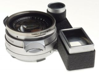 Steel Rim Summilux 1.  4/35mm rare fast Leica lens OLLUX Leitz Canada Googles f=35 5