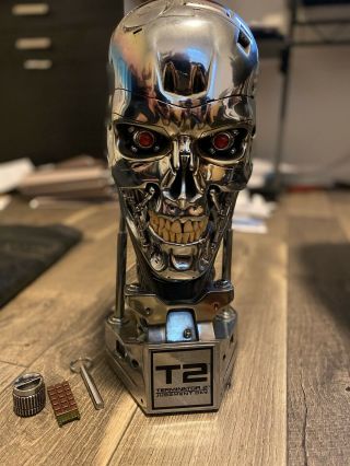 Sideshow Terminator 2 Chrome V1 Rare Variant T800 Life Size Bust Endoskeleton A,