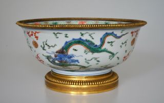 Fine Rare Antique Chinese Large Bowl with Dragons - Kangxi Period Qing Dynasty 5