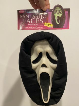 Scream Mask Fantastic Faces Fun World Gen 1 Ghost Face Rare Deluxe Tag Grail 5