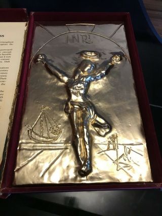 Salvador Dali Christ Of St.  John On The Cross Gold Signed Number 53/75 Art Rare