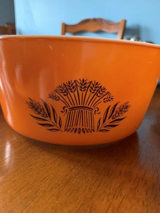Pyrex Sunset Wheat Rare Htf Sample Test Promotional With Correct Lid