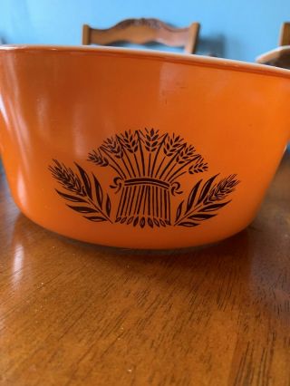 PYREX SUNSET WHEAT RARE HTF SAMPLE TEST PROMOTIONAL WITH CORRECT LID 2
