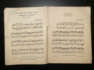 SOLACE - Sheet Music - Extremely Rare - by Scott Joplin (1909) 2