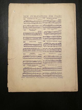 SOLACE - Sheet Music - Extremely Rare - by Scott Joplin (1909) 5