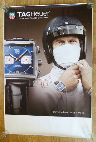 Steve Mcqueen Le Mans Tag Heuer Large 6x4 Ft Bus Shelter Poster Rare