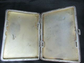 Collectible Rare Antique 935 Silver Enamel Cigarette Case 4