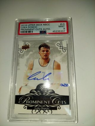 2019 Ud National Convention Luka Doncic Prominent Cuts Auto 6/30 Psa 9/10 Rare