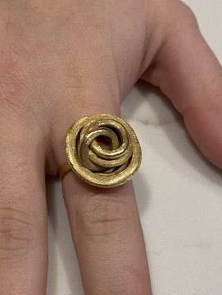 Marco Bicego 18k Gold Swirl Top Ring Size 7.  5 Stunning Rare