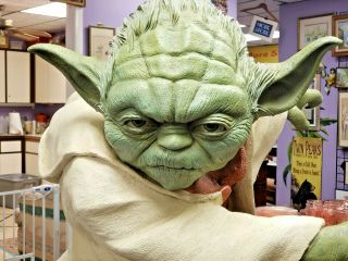 Pepsi Yoda Star Wars Life Size Statue Sideshow Master Replicas Clone Wars Rare